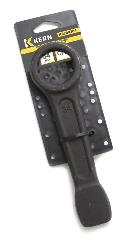 Ключ ударно-силовой накидной упорный 34мм, CrV KERN (шт)