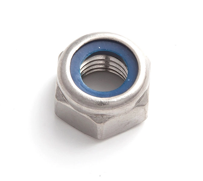 Гайка с контрящим кольцом М4, DIN985, нерж. сталь (упак/1.000шт)