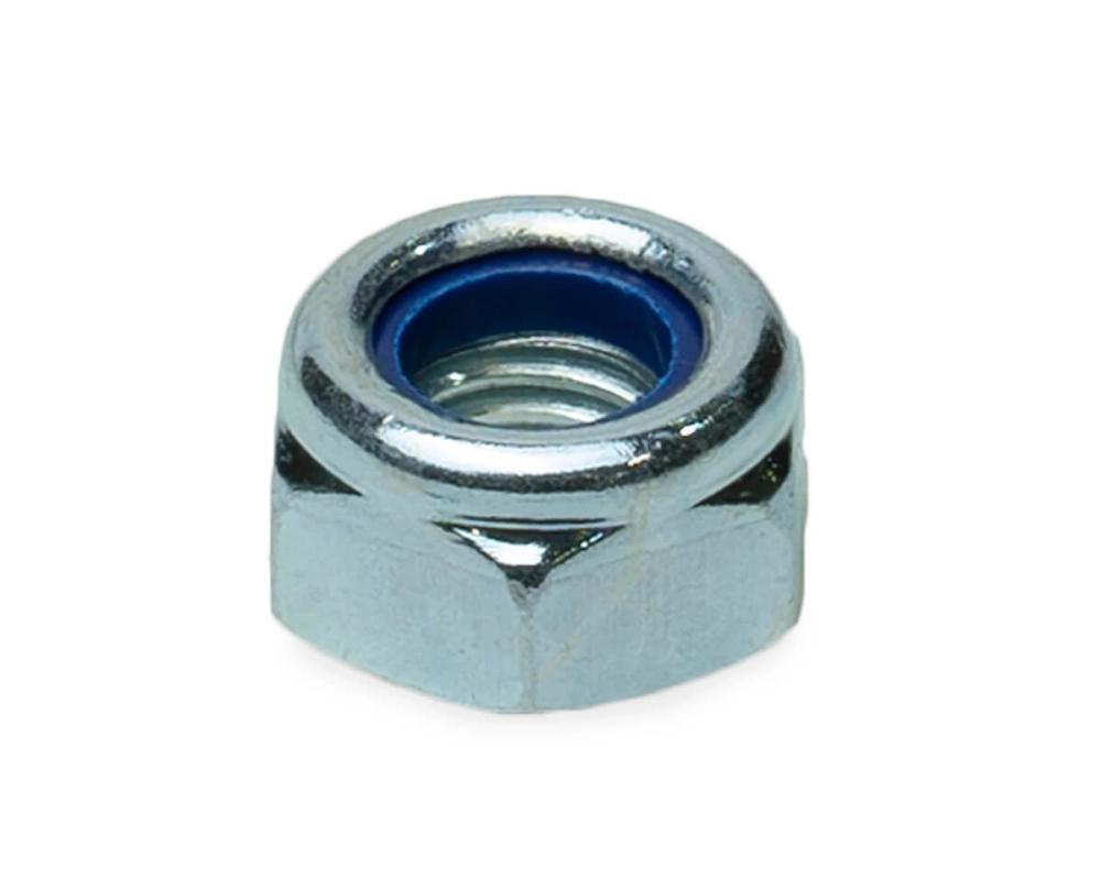 Гайка с контрящим кольцом М14, DIN985, цинк (упак/100шт)