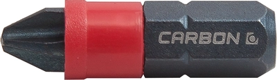 Насадка крестообразная PH2х25мм 1/4" G5, с короткой торсионной зоной CARBON (упак/10шт)
