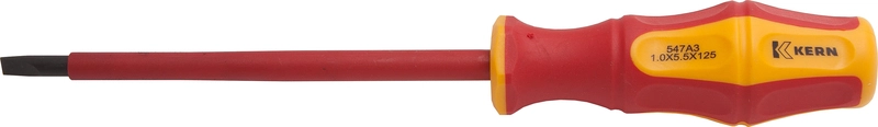 Отвертка диэлектрическая шлицевая 8,0x175мм 1000V CrV, ручка 2К KERN (шт)