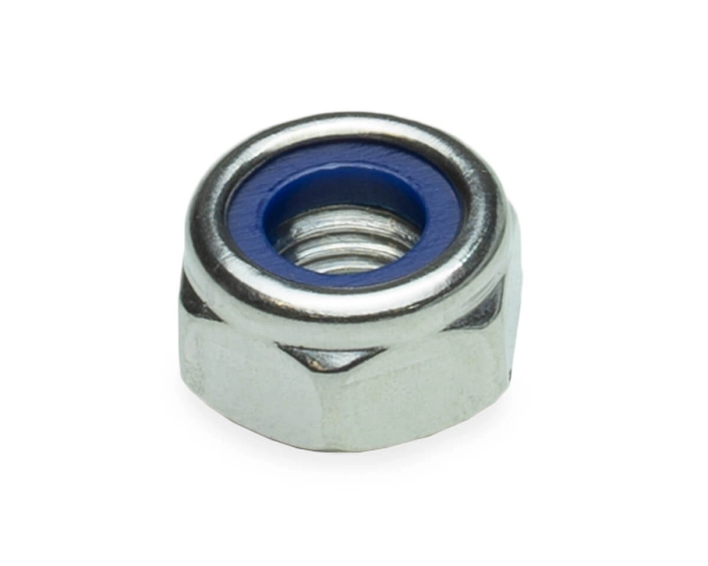 Гайка с контрящим кольцом М4, DIN985, нерж. сталь (упак/100шт)