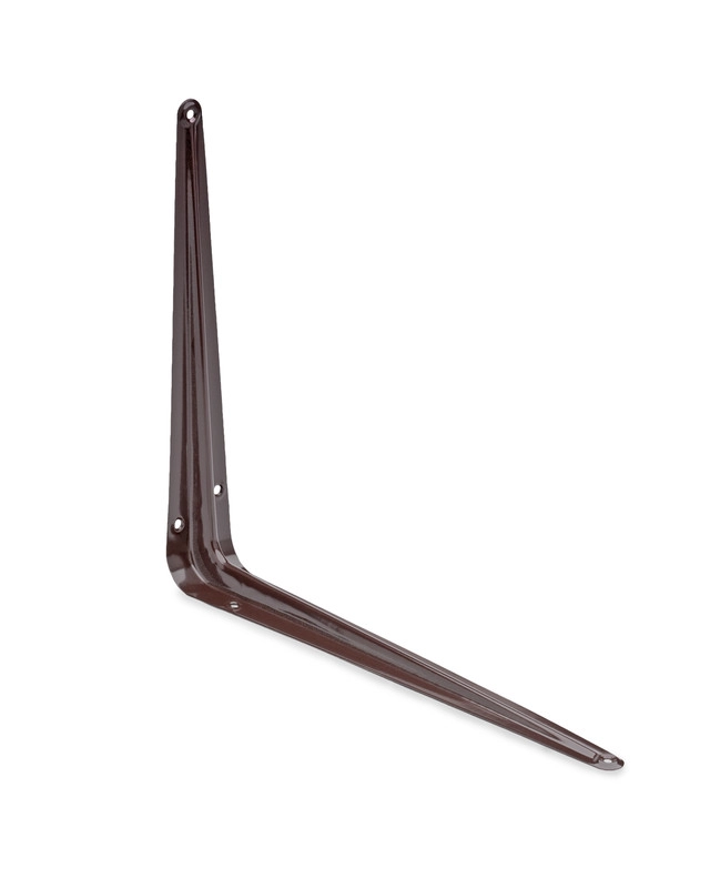 Кронштейн стальной с ребром жесткости, коричневый 250x300мм (шт)