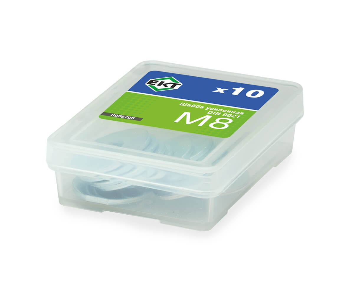 Шайба М 8 усиленная, цинк, прочн.4,8 DIN9021 (упак/10шт)