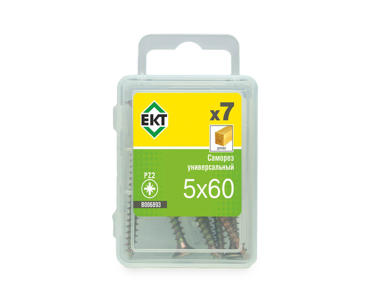 Саморез, желтый цинк 5,0 х60 (упак/7шт)