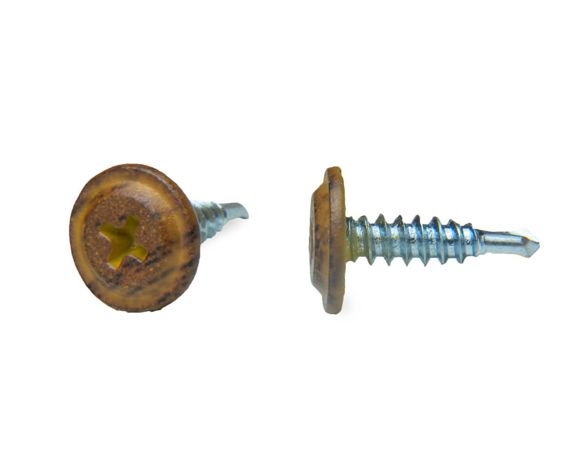 Саморез с п/ш 4.2х16 сверло, PRINTECH (Темный дуб), ЕКТ (упак/100шт)