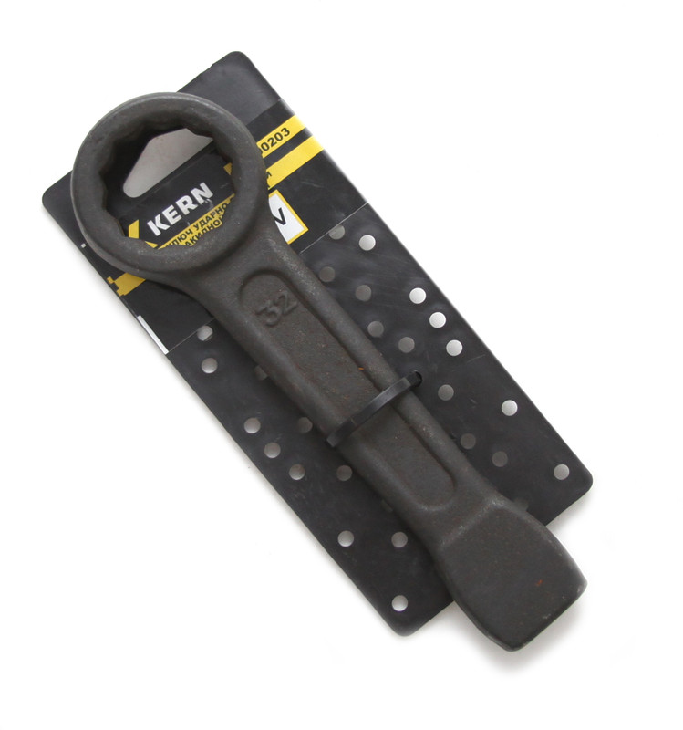 Ключ ударно-силовой накидной упорный 32мм, CrV KERN (шт)