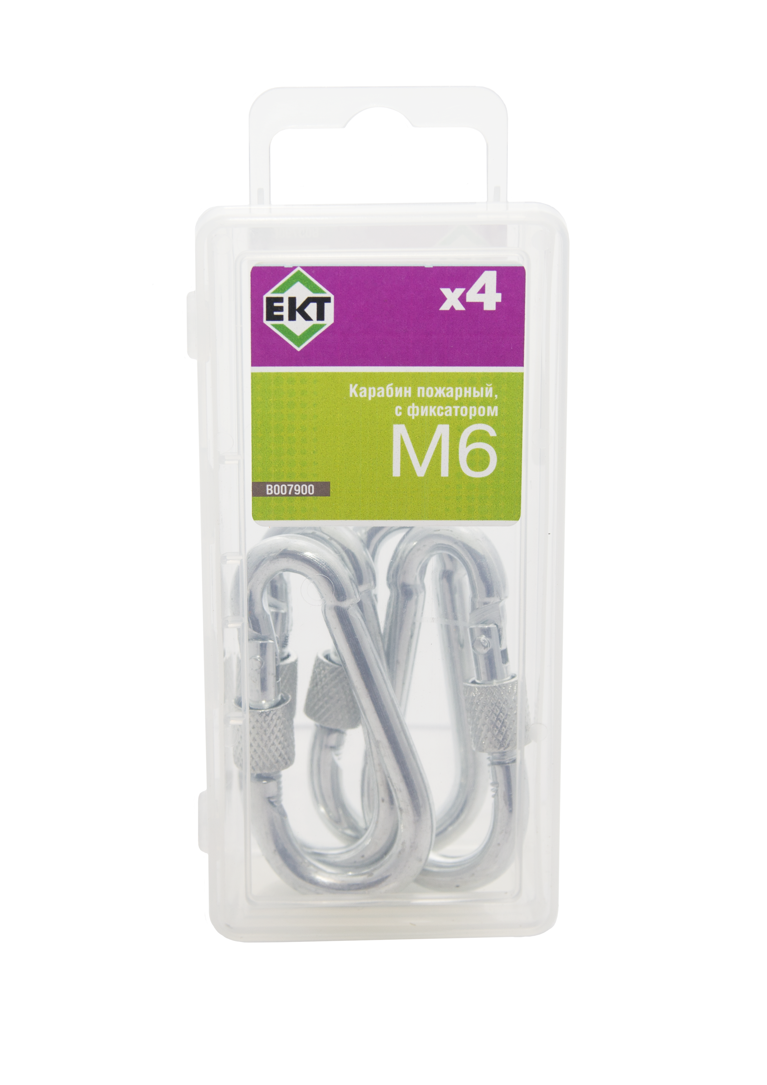 Карабин М6, с фиксатором, DIN5299D (упак/4шт)