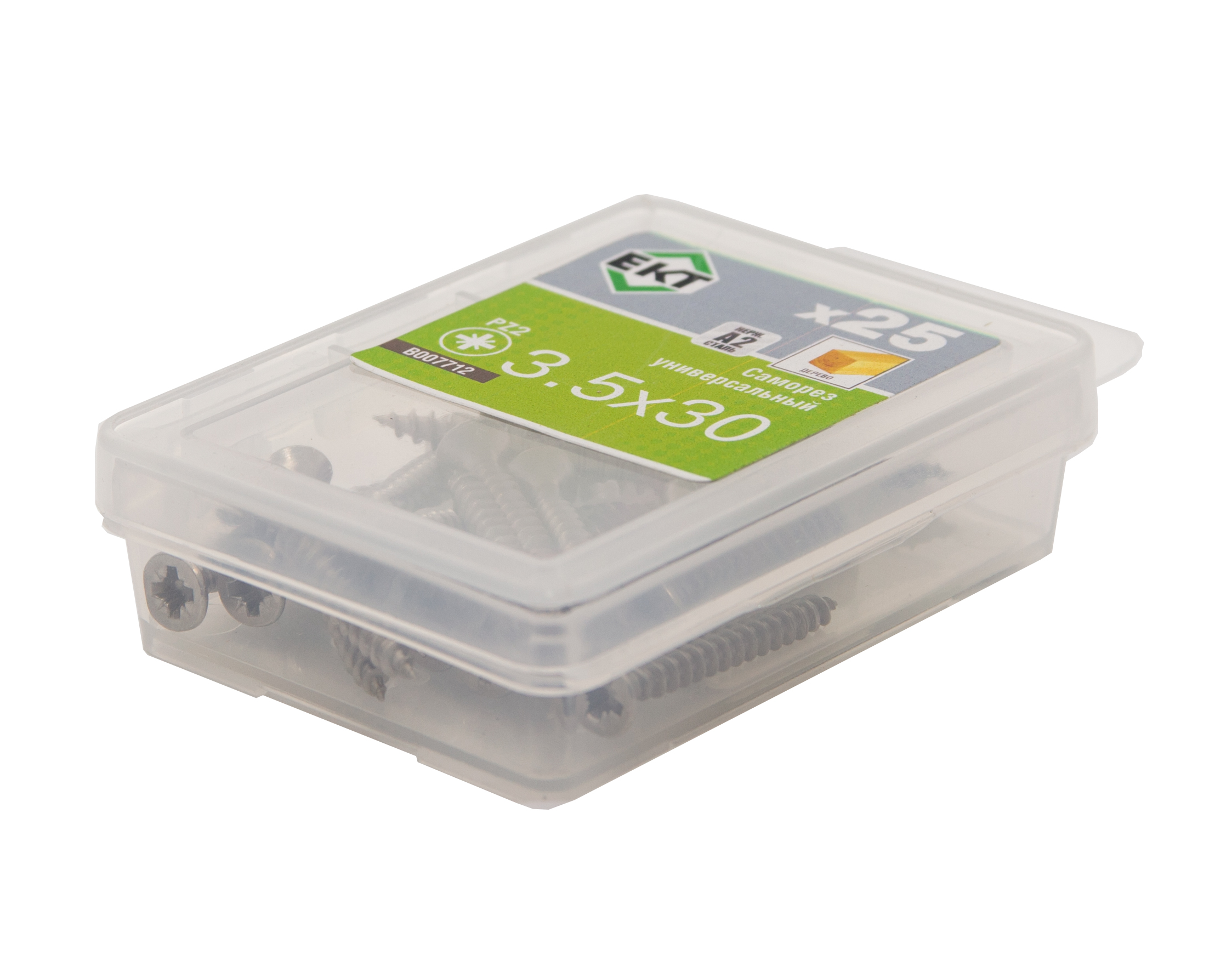 Саморез универсальный 3.5х30, НЕРЖ. СТАЛЬ, ЕКТ (упак/25шт)