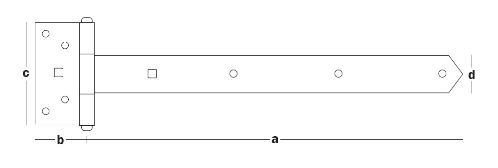Петля воротная 400x50x90x35x3 PV-400/3 (упак/40шт)
