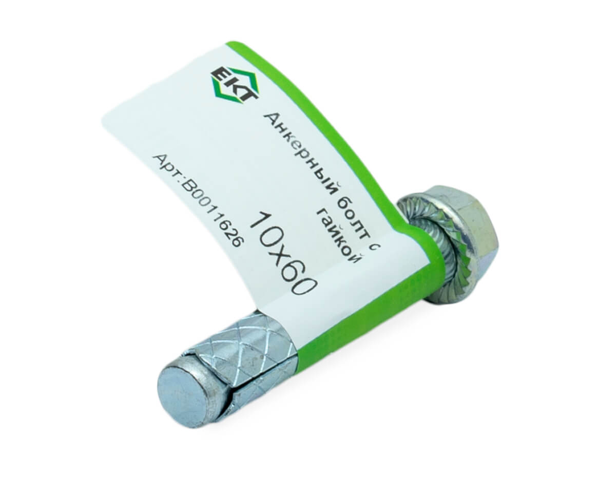 Анкерный болт с гайкой 10х60 (с этик./1шт)