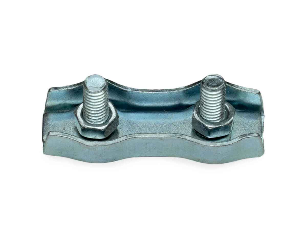 Зажим для стальных канатов 4 мм, двойной, оцинк. (упак/4шт)