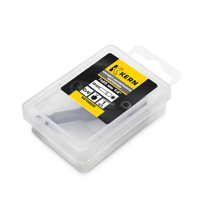 Насадка шестигранная магнитная 7х65мм 1/4