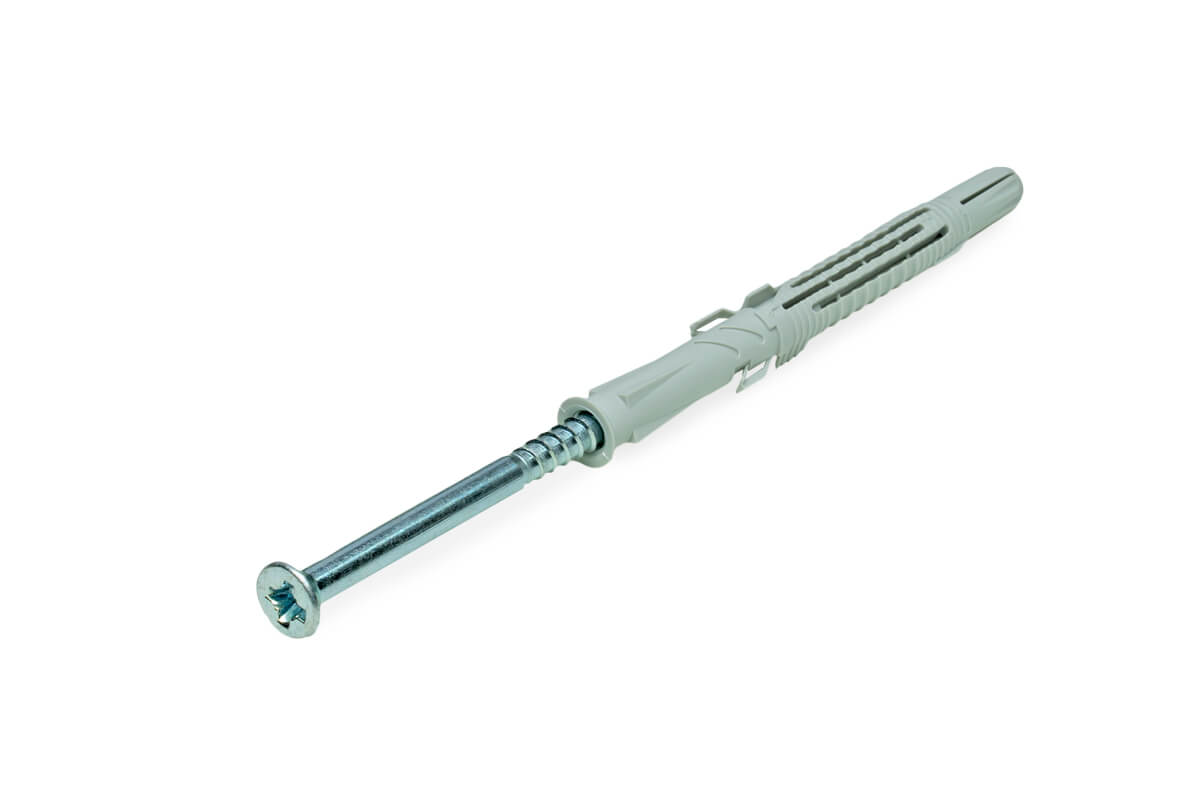 Рамный дюбель, шуруп с потайной гол. Pz T88/V 10x115, НЕЙЛОН ELEMATIC (упак/50шт)