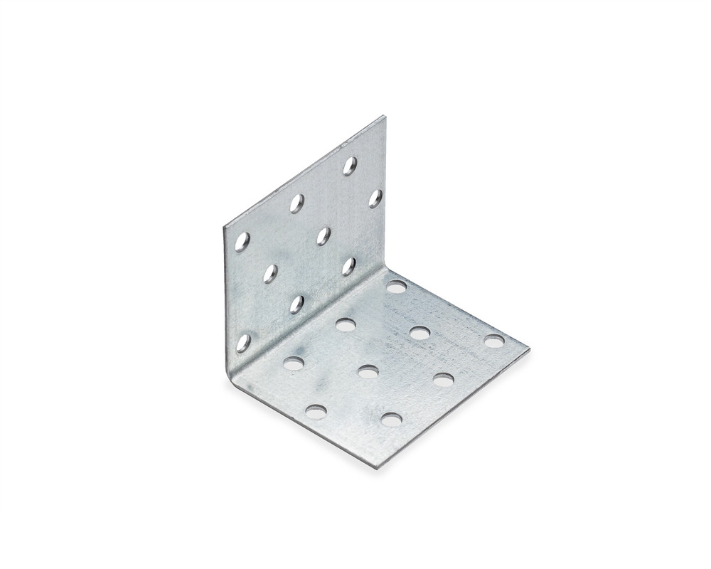 Крепежный уголок оцинкованный равносторонний 50x50x60x1,5 мм KUR-50-60x1,5 (упак/12шт)