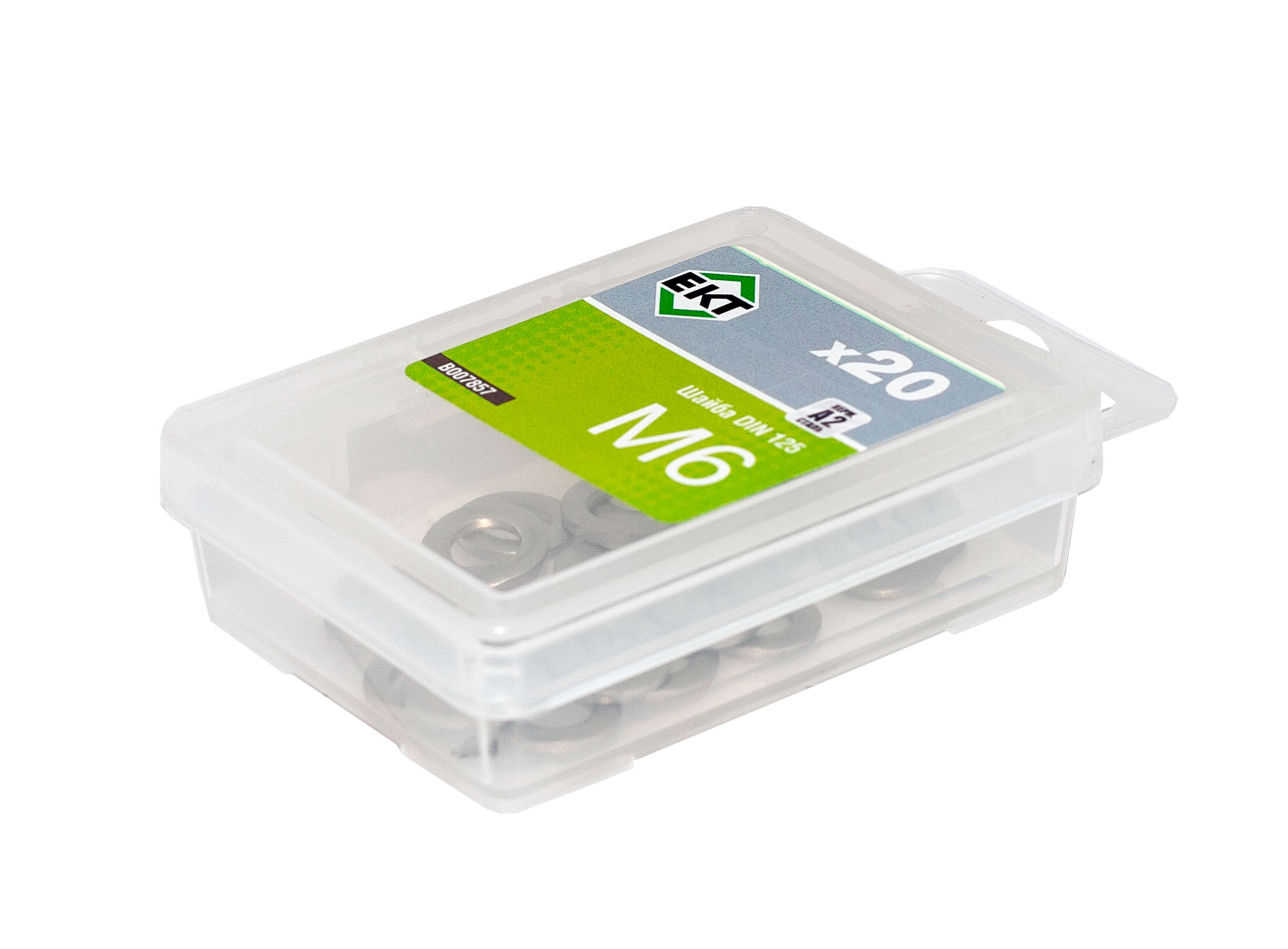 Шайба плоская М6, DIN125A, НЕРЖ. СТАЛЬ, ЕКТ (упак/20шт)