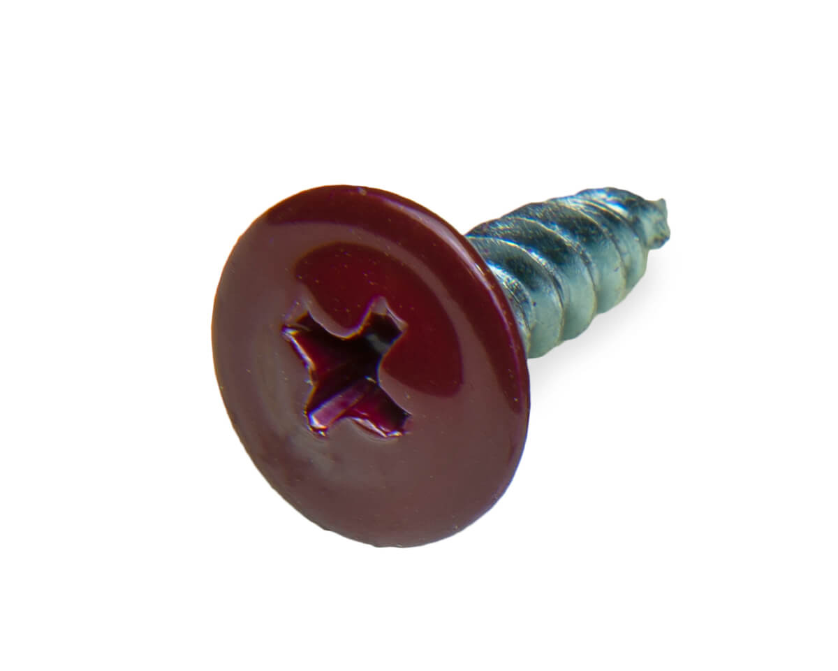 Саморез с п/ш SPO, острый 4.2х16 RAL3005 (упак/500шт)