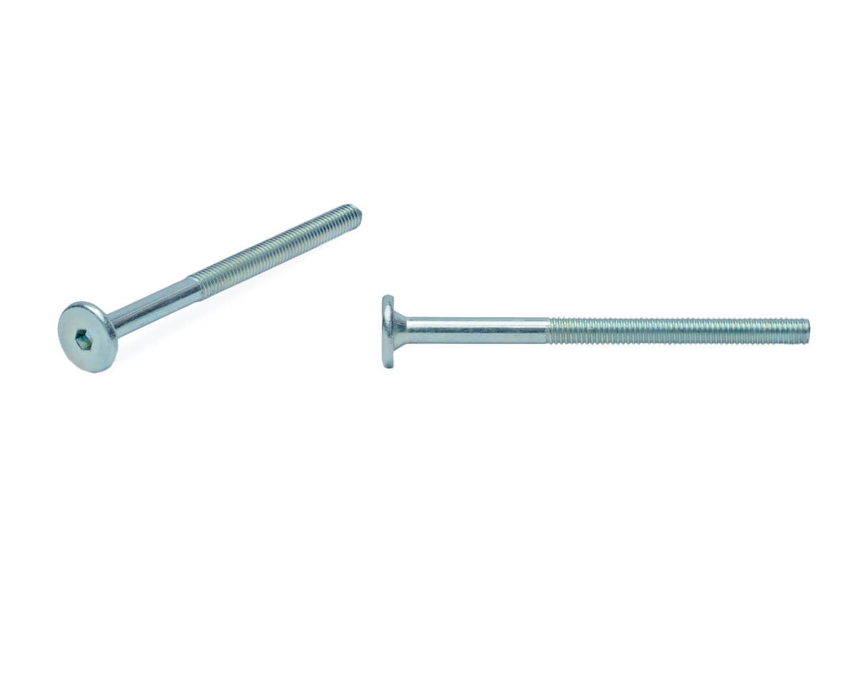 Винт мебельный с плоской головкой HEX 6х80, цинк, МОНТАЖ (пакет/6шт)