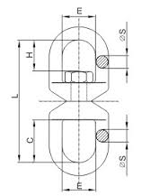 Вертлюг (кольцо-кольцо) М8 (упак/150шт)