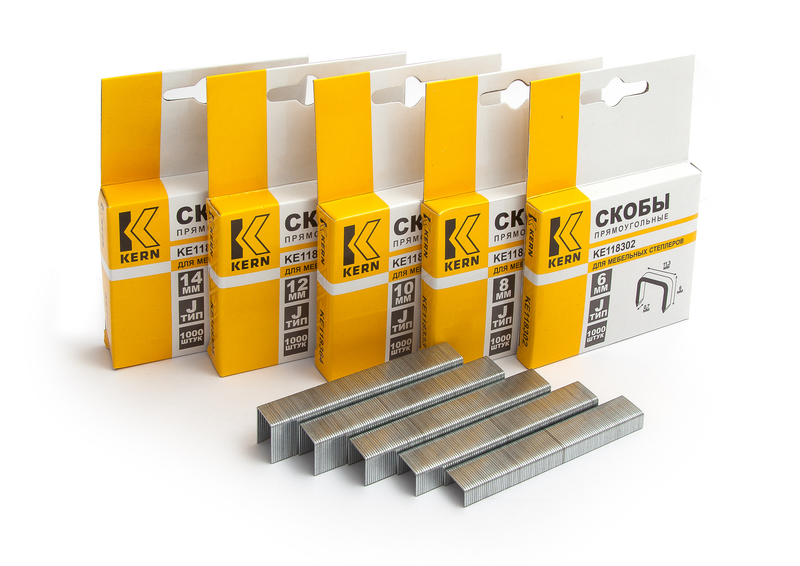 Скобы тип J - 8х0,7мм KERN (упак/1.000шт)