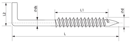 Шуруп Г-образный SSL, 8/6х100, цинк (упак/50шт)