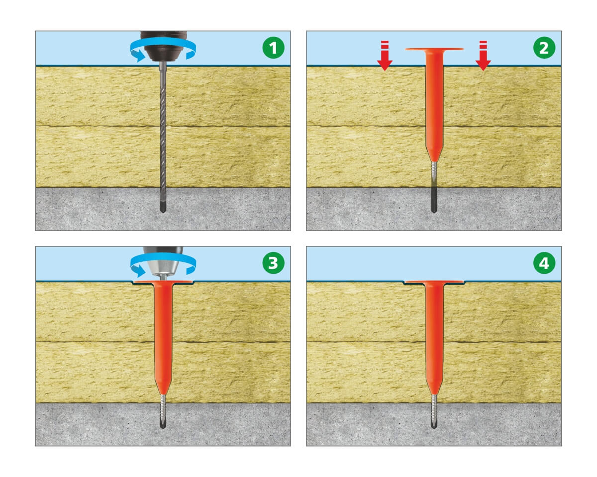 Дюбель прижимной кровельный DK-N-325, ЕКТ (упак/150шт)