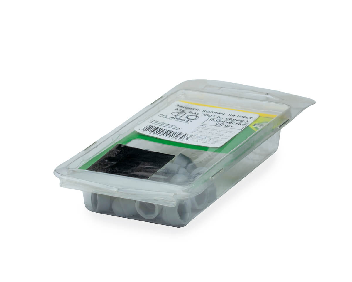 Защитный колпачек на шестигранник M5 RAL 7001 (упак/20шт)