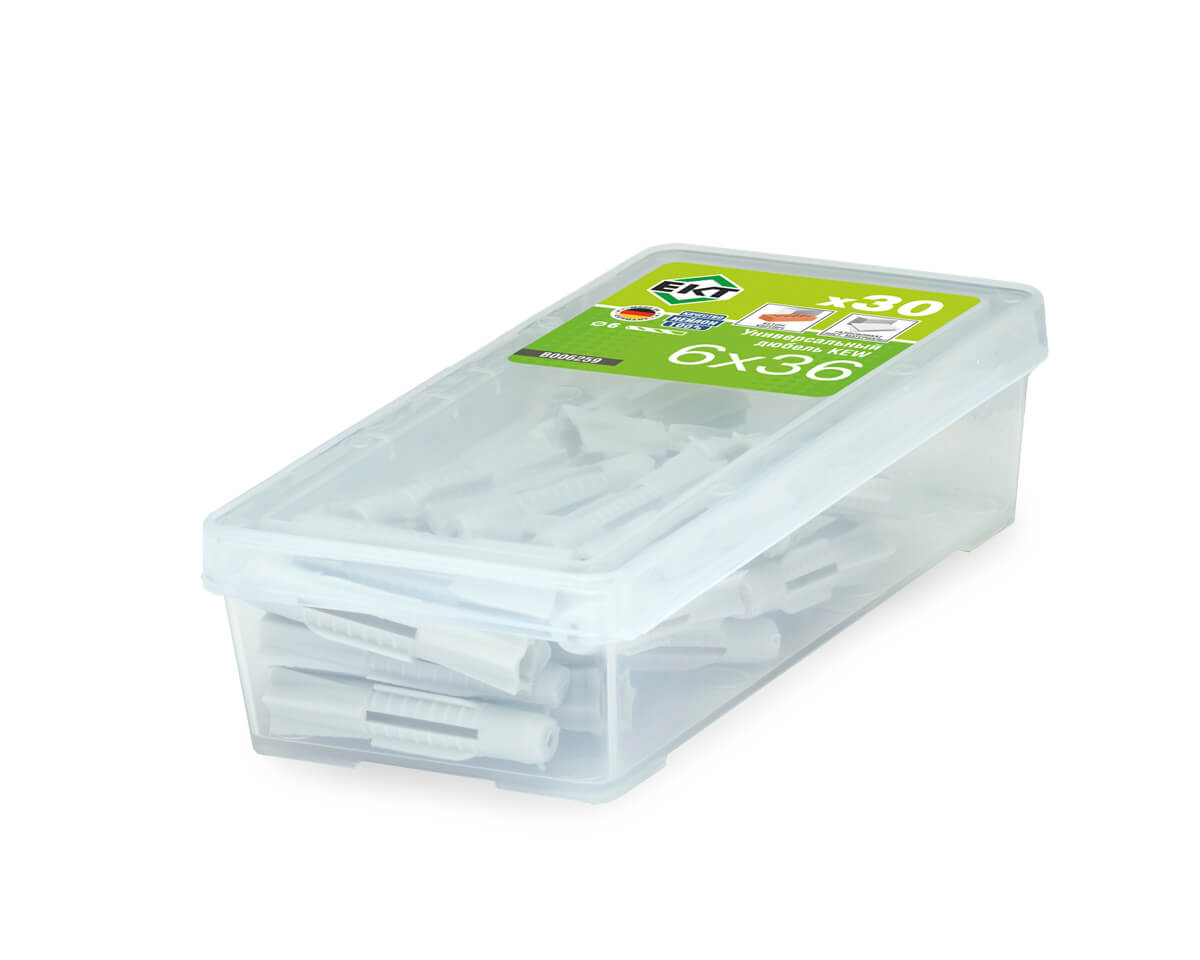 Универсальный дюбель KEW UDD 6x36, НЕЙЛОН (упак/30шт)