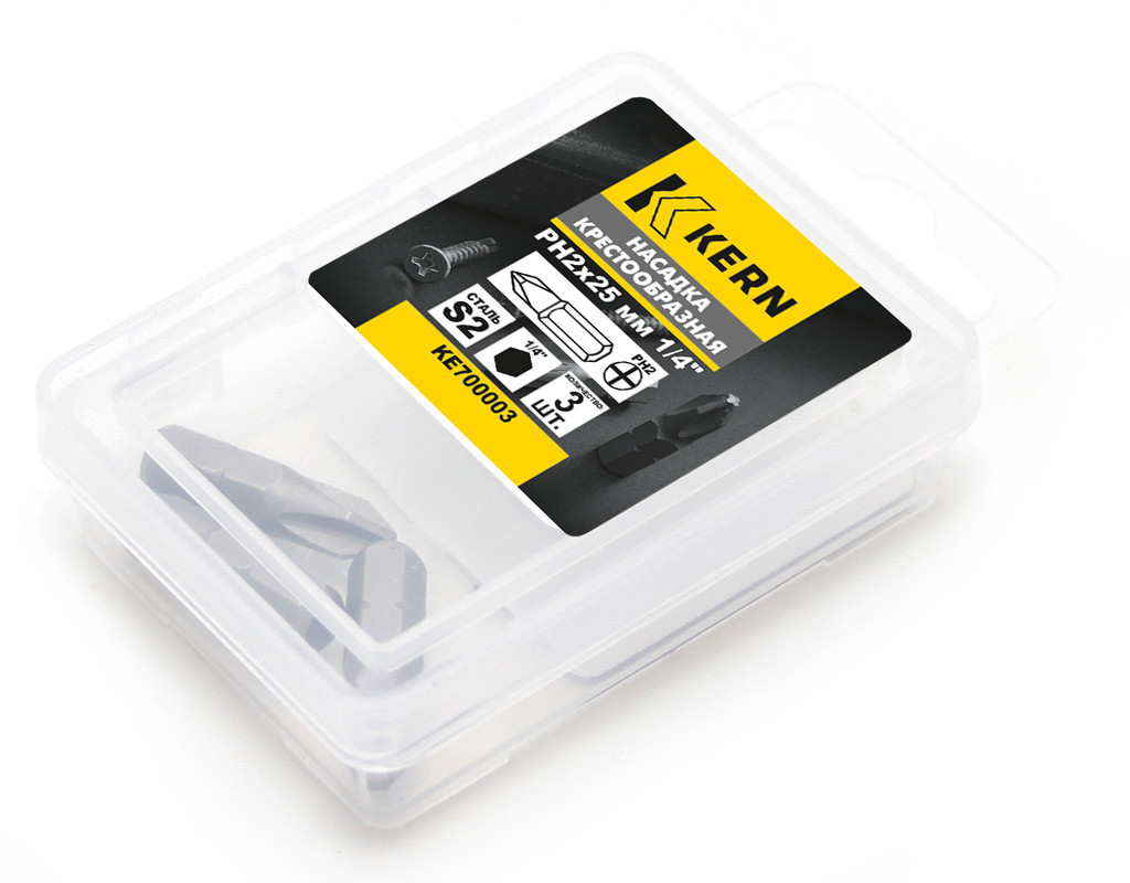 Насадка крестообразная PH2х25мм 1/4