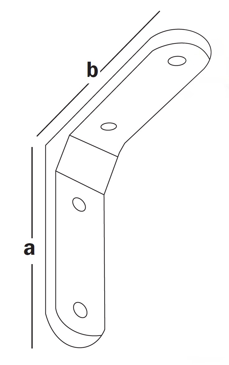 Кронштейн стальной малый, серебро 30x30мм (шт)