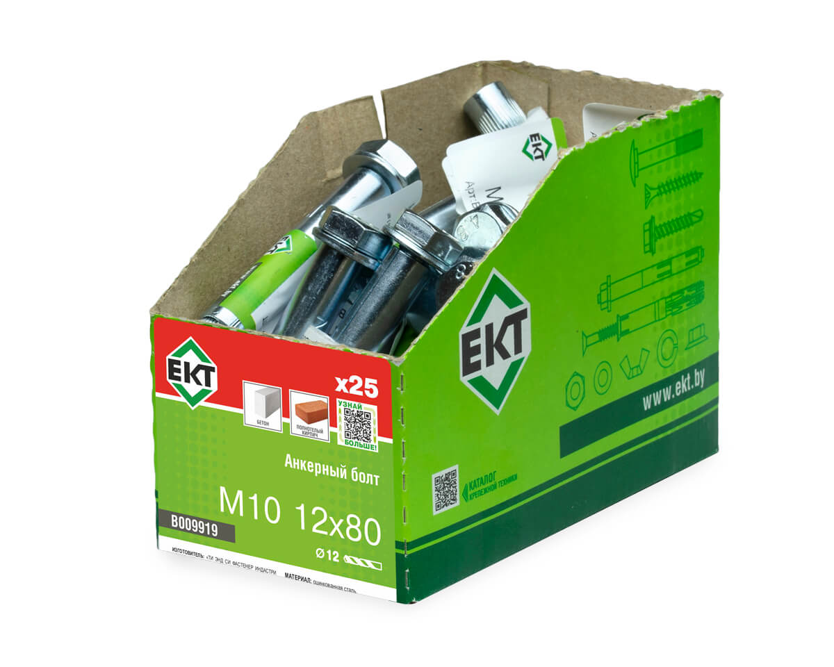 Анкерный болт M10 12x80, ЕКТ (с этик./1шт)