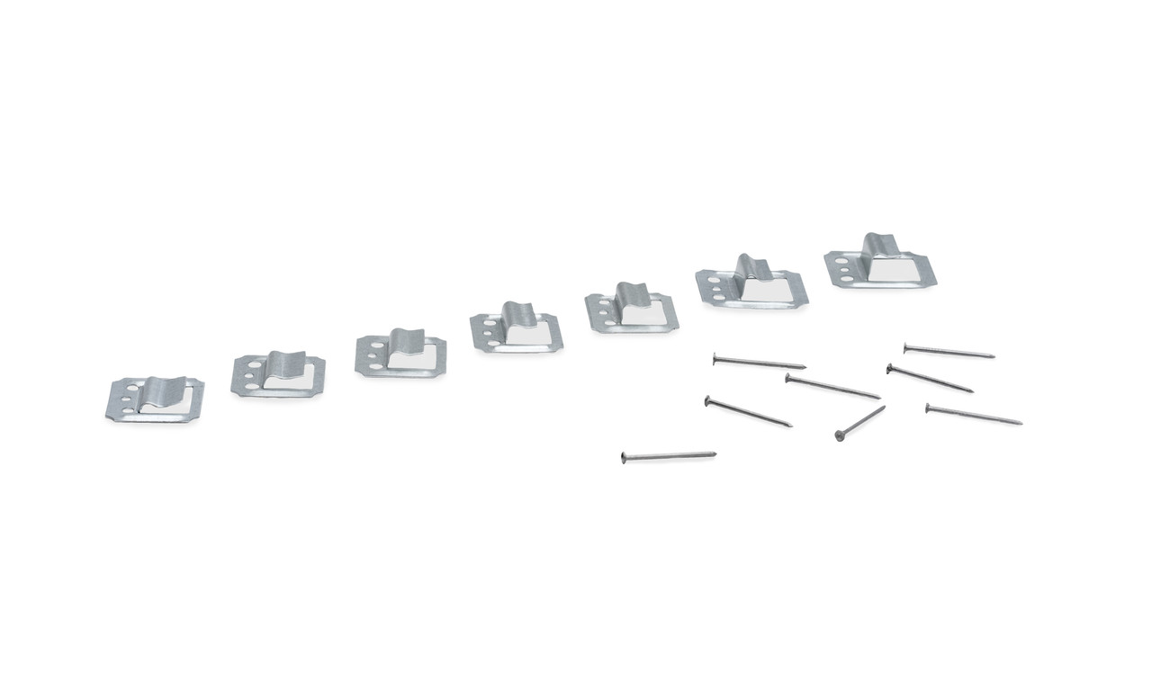 Крепление вагонки (кляймер) в комплекте с гвоздем 6