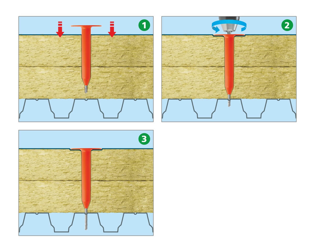 Дюбель прижимной кровельный DK-N-325, ЕКТ (упак/150шт)