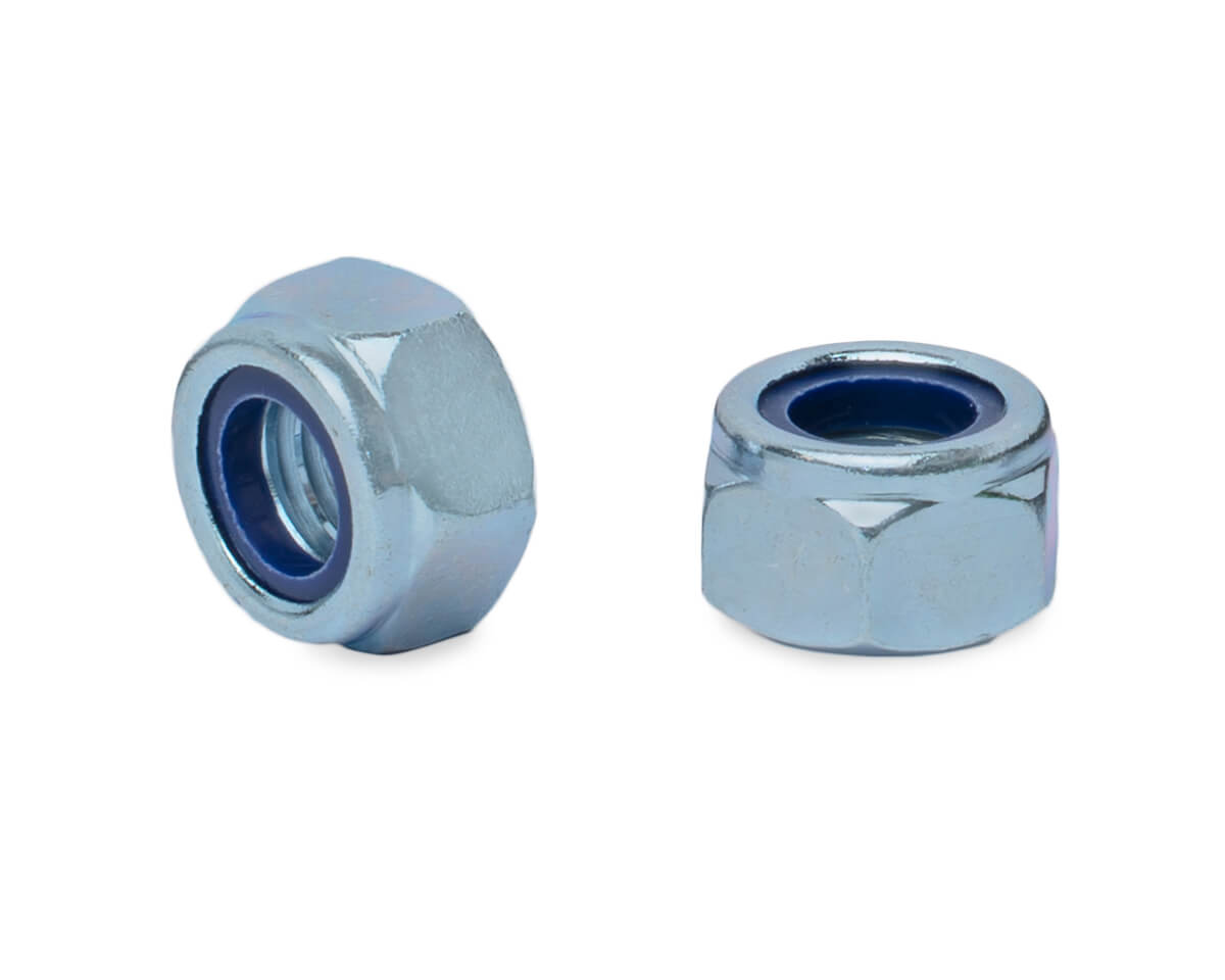 Гайка М14 с контрящим кольцом, DIN 985, цинк, прочн.8 (пакет/5шт)