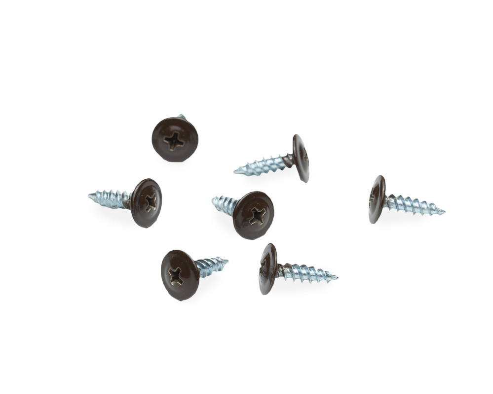 Саморез с п/ш SPO, острый 4.2х16 RAL8017 (упак/500шт)