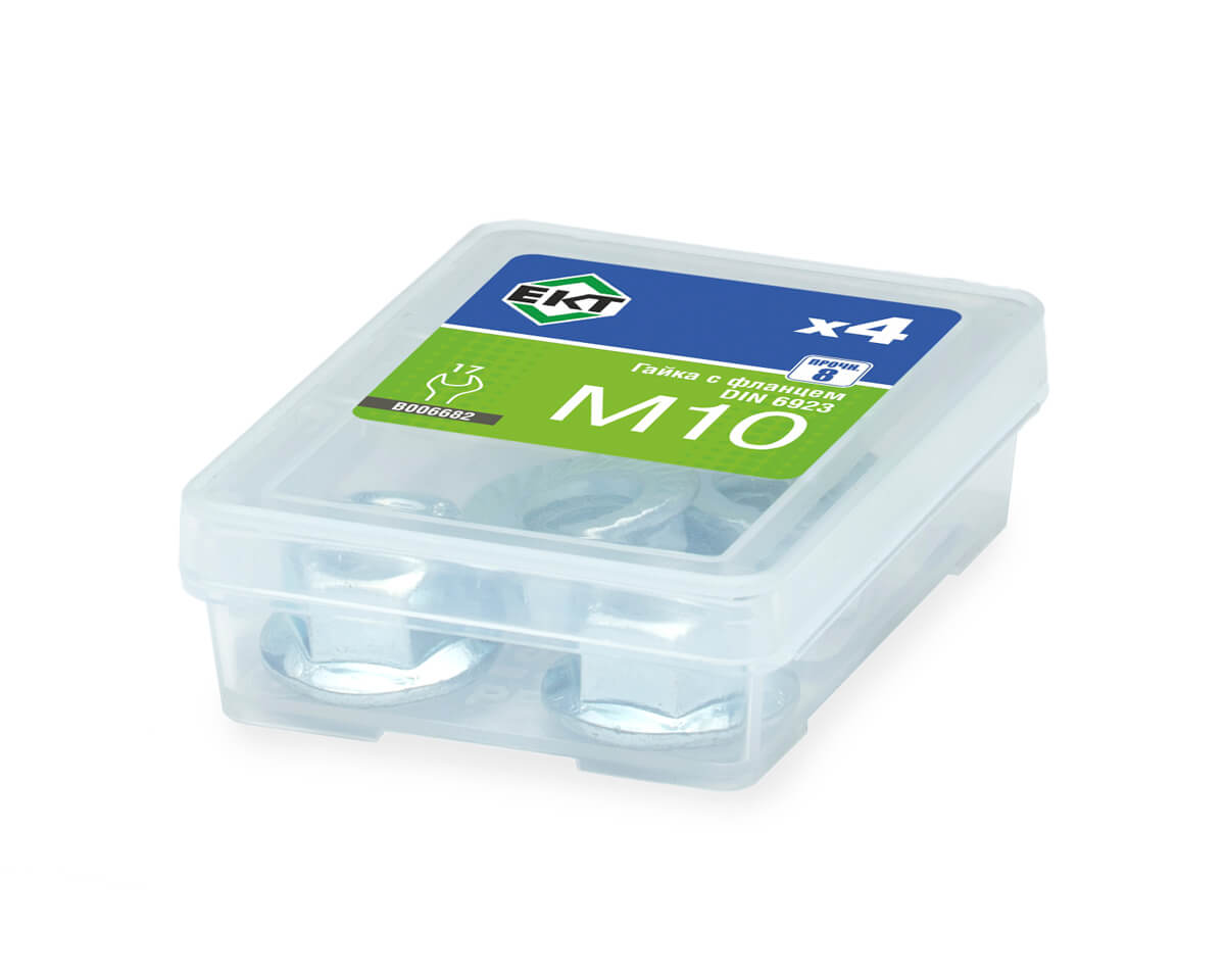 Гайка M10 с фланцем (упак/4шт)