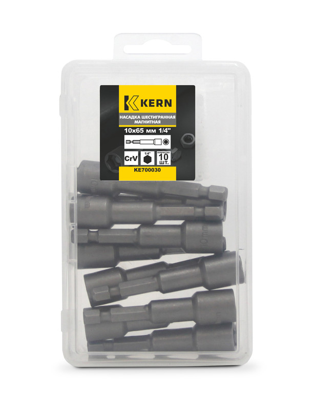 Насадка шестигранная магнитная 10х65мм 1/4