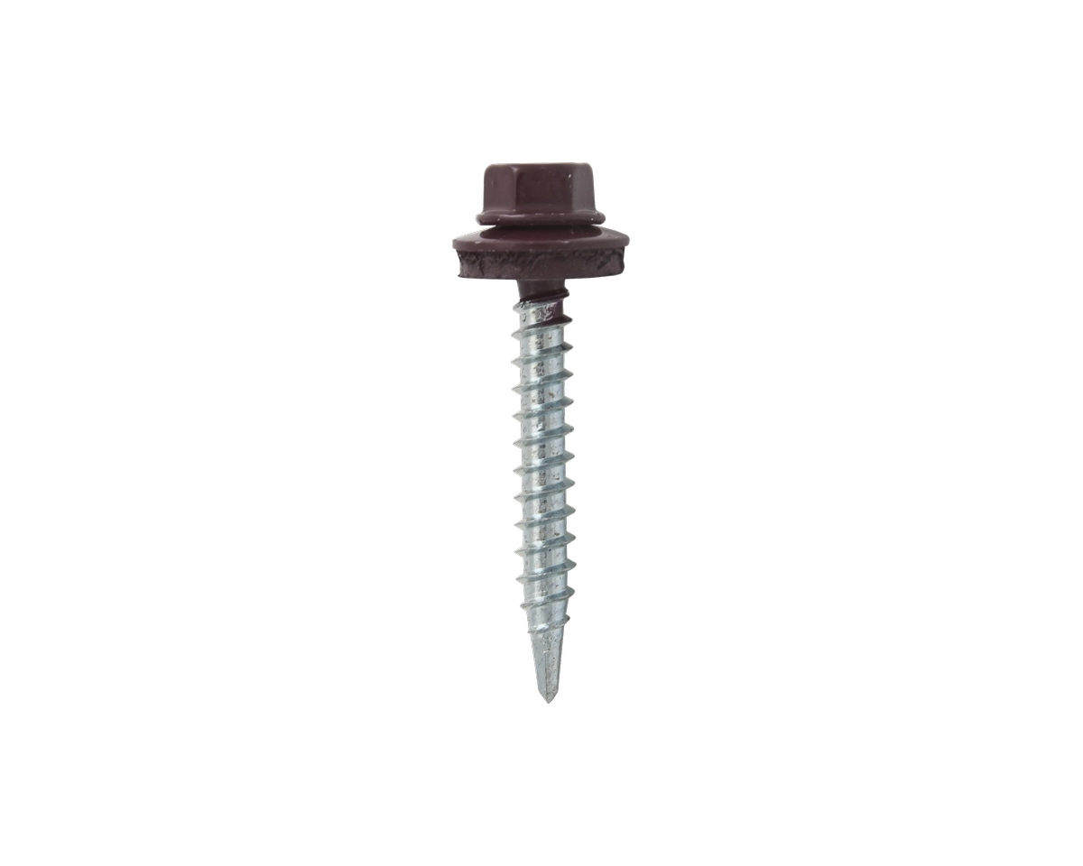 Саморез кровельный SRW-R, 4,8х35 сверло РТ1 RAL 3005 (красное вино) (упак/3000шт)