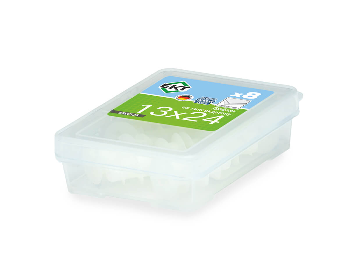 Пластмассовый дюбель GKD по гипсокартону, НЕЙЛОН (упак/8шт)