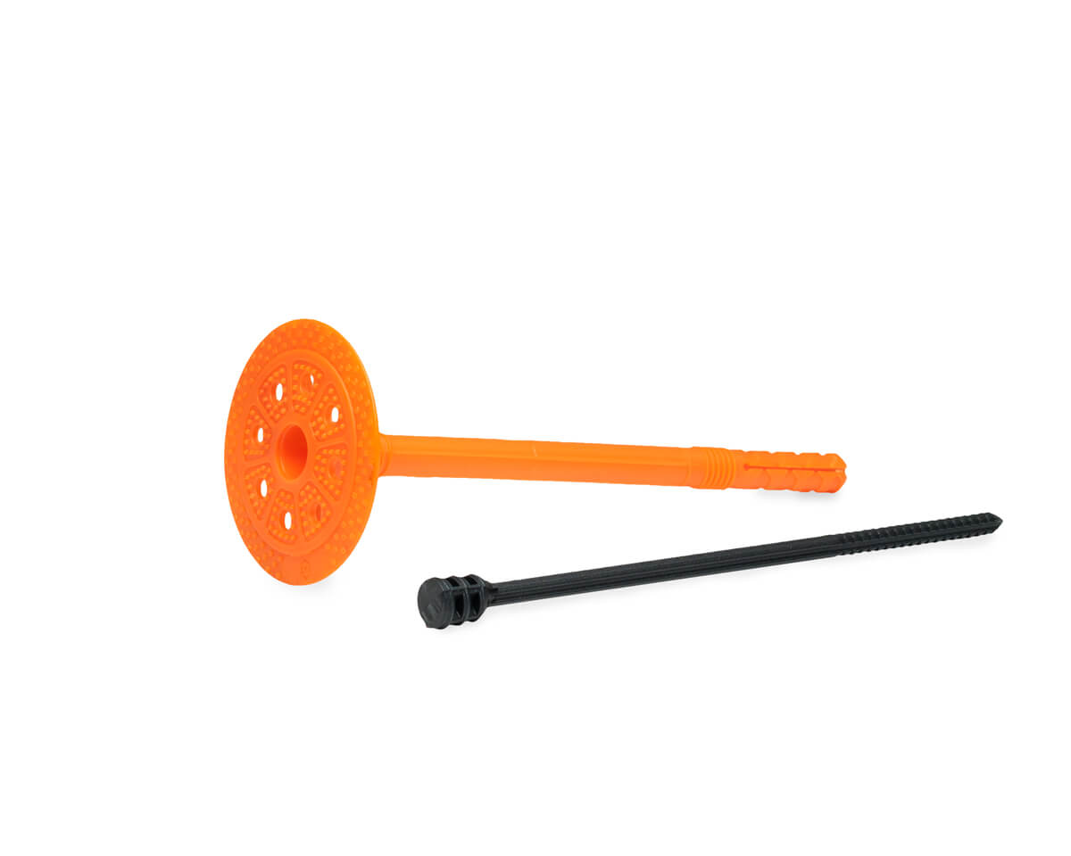 Держатель теплоизоляции 10x160 с пластмассовым гвоздем (упак/70шт)