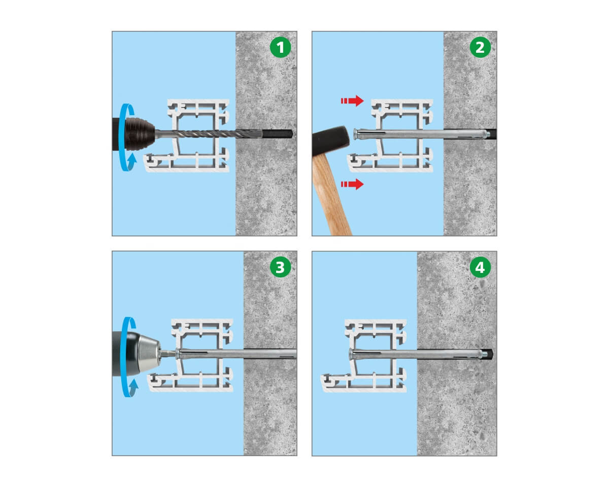 Металлический рамный дюбель MFA 10х132 (упак/100шт)