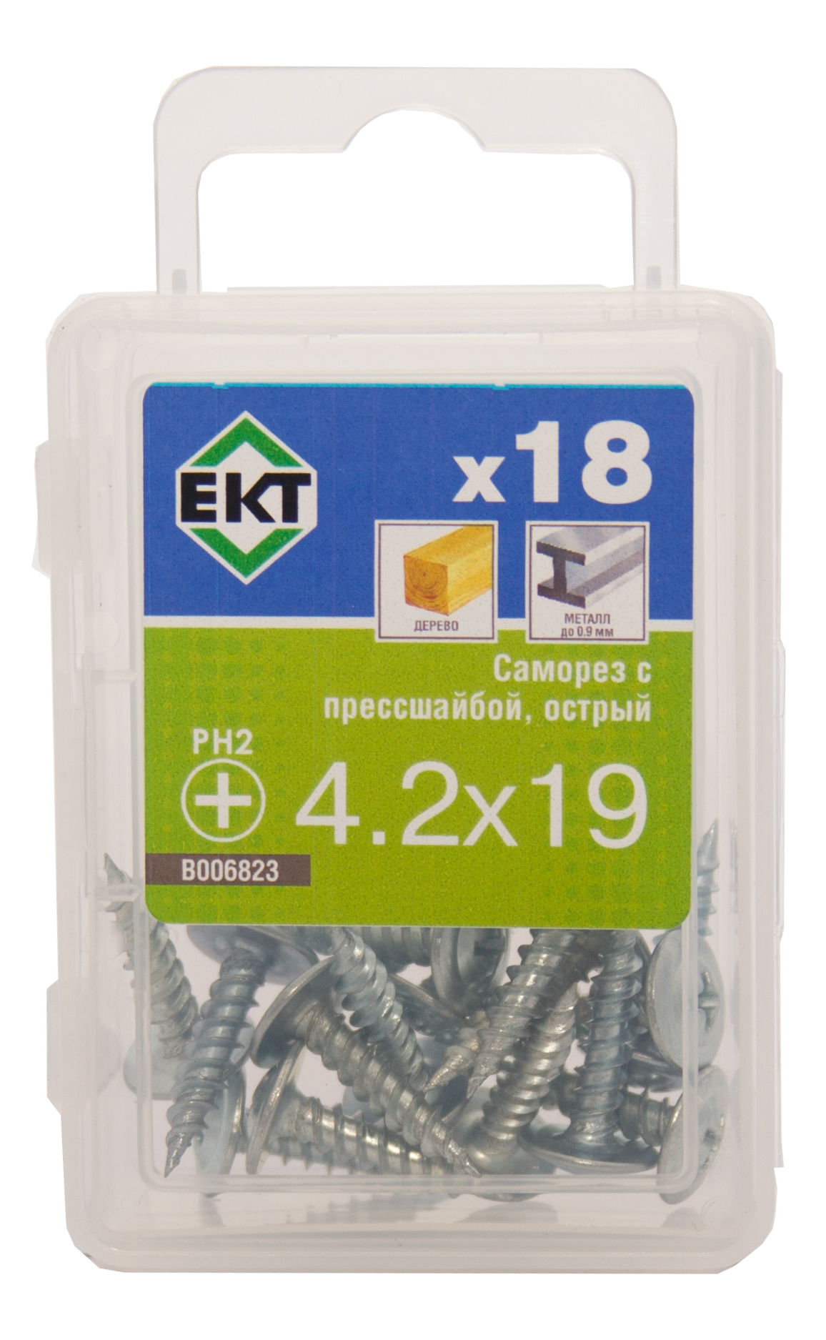 Саморез с п/ш, острый 4,2х19 (упак/18шт)