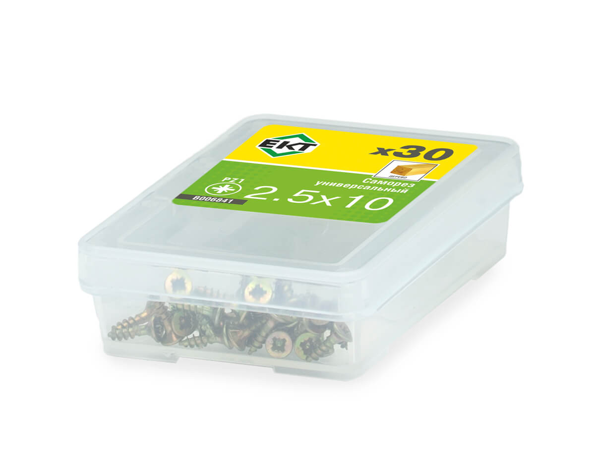 Саморез, желтый цинк 2.5х10 (упак/30шт)