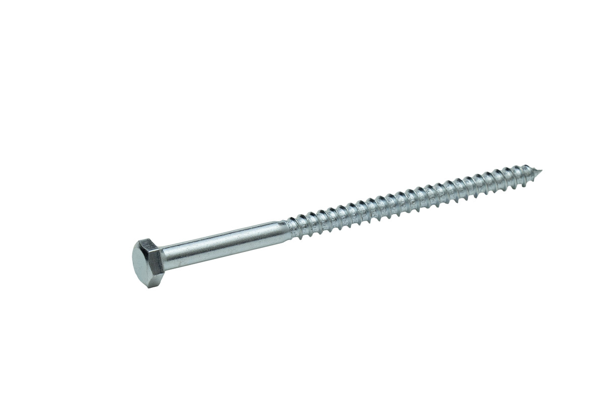 Саморез с 6-гранной головкой 6,0х100 острый, оцинк (с этик./1шт)