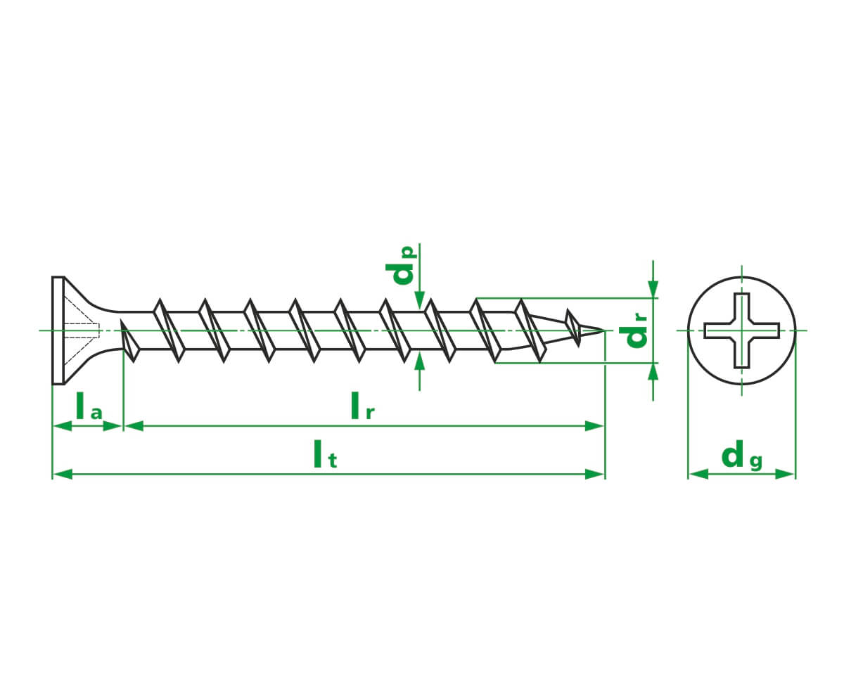 Саморез по ГК 3.5х35 крупный шаг (к дереву), фосфат., в коробке с окном, ЕКТ (упак/1.000шт)