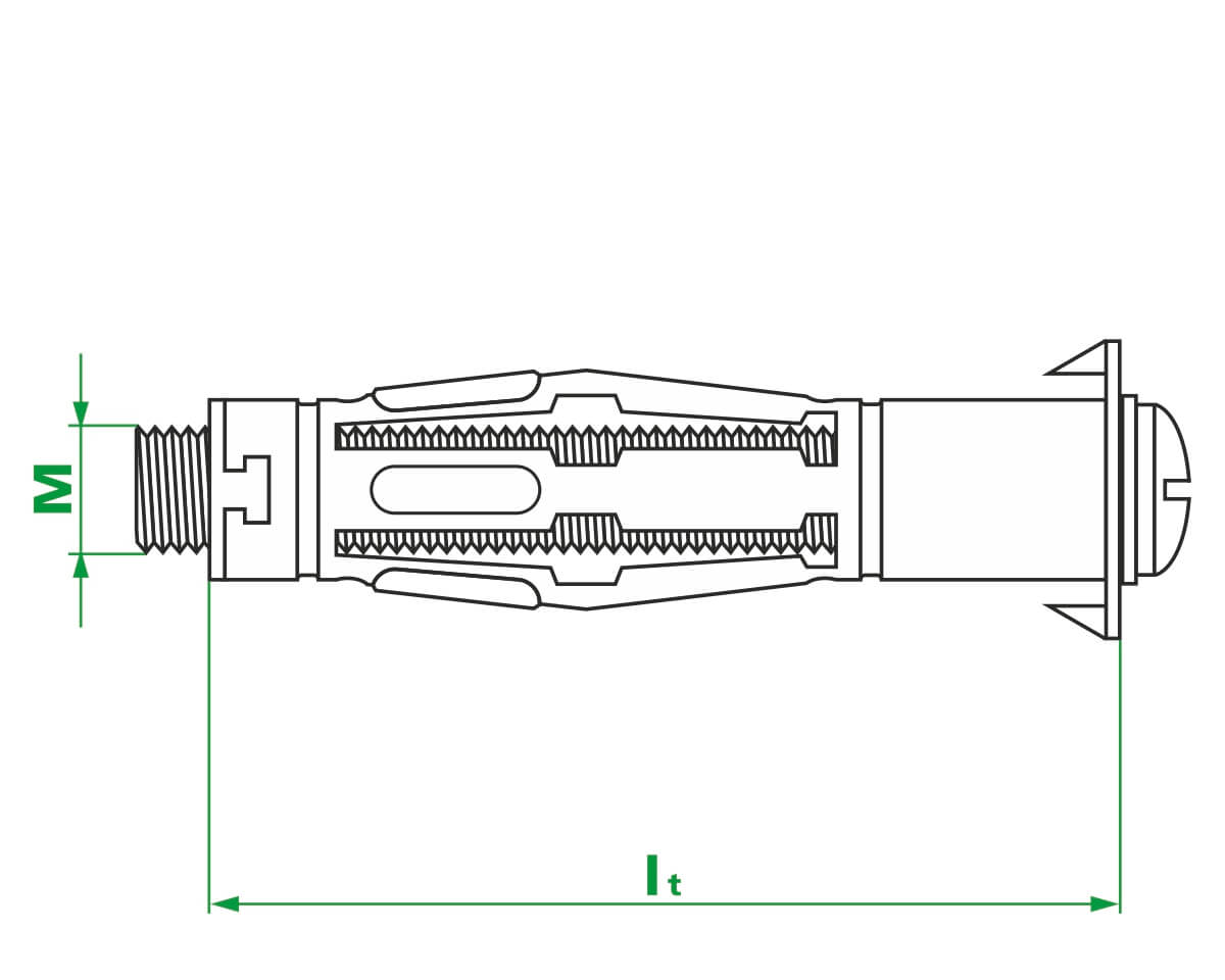 Дюбель металлический для пустотелых конструкций AKV 6х52 (упак/50шт)