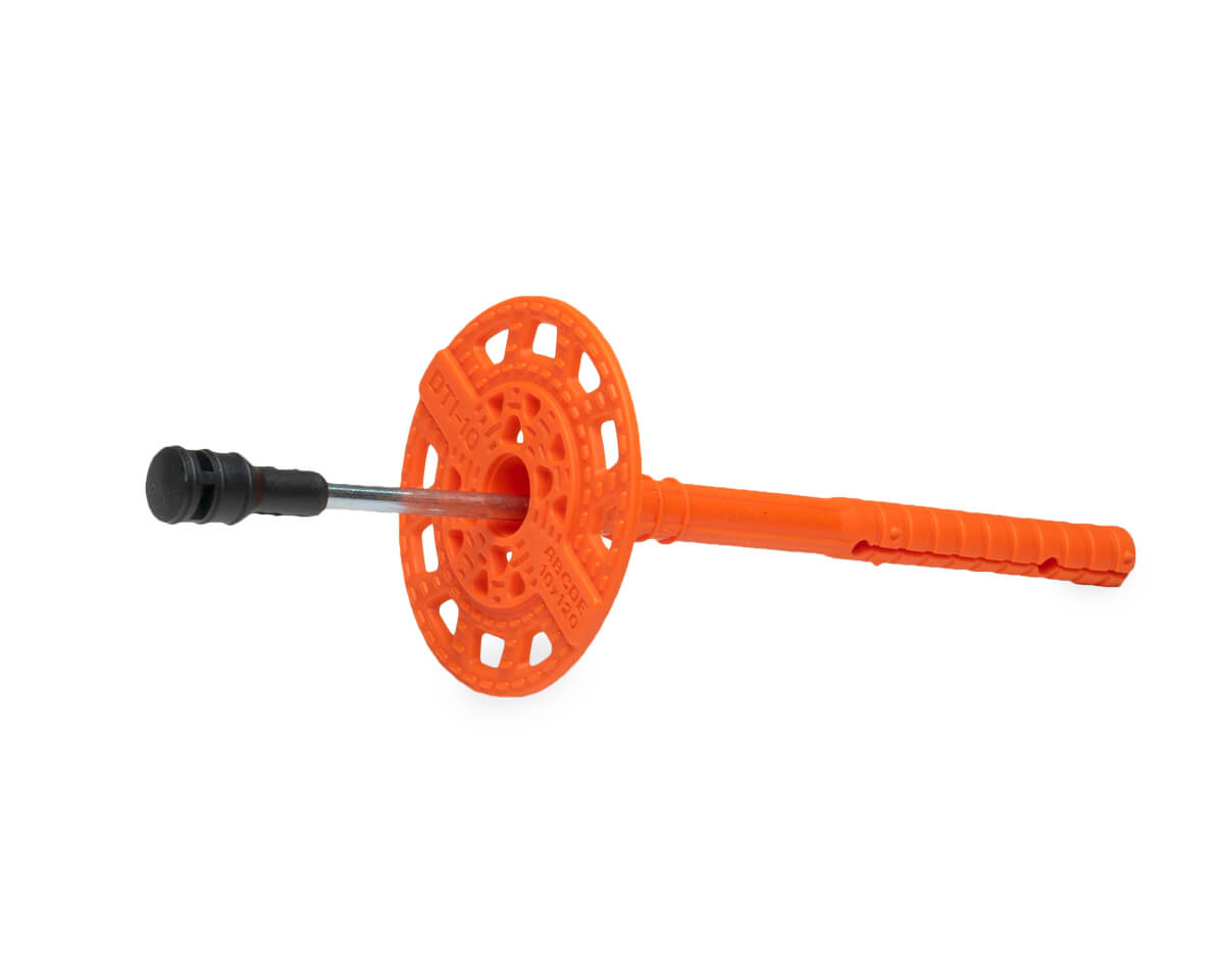 Дюбель тарельчатый 10х120 со стальным гвоздем с термоголовкой DTI-10 (упак/350шт)