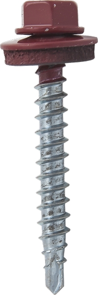 Саморез кровельный SRW-R, 4,8х29 сверло РТ1 RAL 3003 (красный рубин) (упак/3500шт)