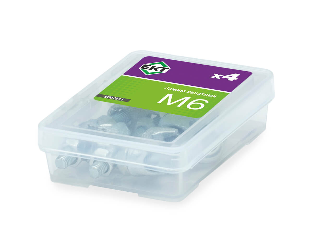 Зажим канатный М6, DIN741 (упак/4шт)