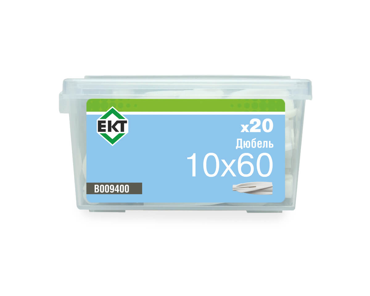 Дюбель для пенобетона 10х60 в пласт. контейнере (упак/20шт) ЕКТ